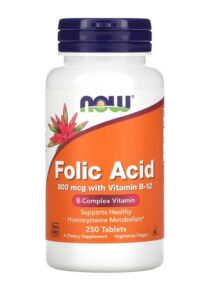 NOW Foods, Folic Acid, 800 mcg, 250 Tablets